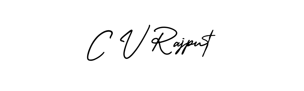 Make a beautiful signature design for name C V Rajput. With this signature (AmerikaSignatureDemo-Regular) style, you can create a handwritten signature for free. C V Rajput signature style 3 images and pictures png