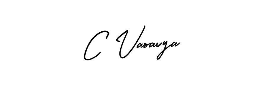 Best and Professional Signature Style for C Vasavya. AmerikaSignatureDemo-Regular Best Signature Style Collection. C Vasavya signature style 3 images and pictures png