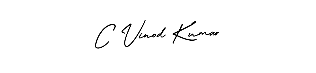 Design your own signature with our free online signature maker. With this signature software, you can create a handwritten (AmerikaSignatureDemo-Regular) signature for name C Vinod Kumar. C Vinod Kumar signature style 3 images and pictures png