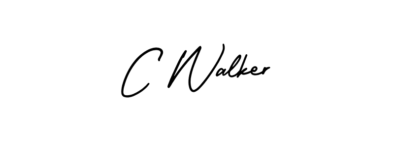 How to make C Walker signature? AmerikaSignatureDemo-Regular is a professional autograph style. Create handwritten signature for C Walker name. C Walker signature style 3 images and pictures png