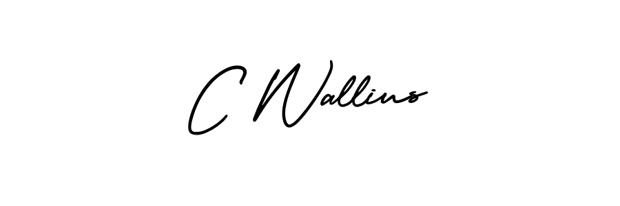 if you are searching for the best signature style for your name C Wallius. so please give up your signature search. here we have designed multiple signature styles  using AmerikaSignatureDemo-Regular. C Wallius signature style 3 images and pictures png