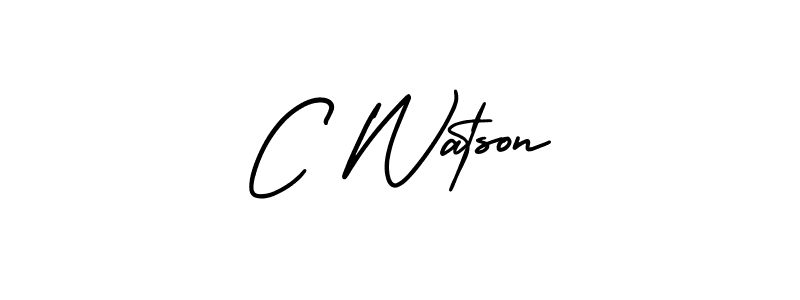 Make a beautiful signature design for name C Watson. With this signature (AmerikaSignatureDemo-Regular) style, you can create a handwritten signature for free. C Watson signature style 3 images and pictures png