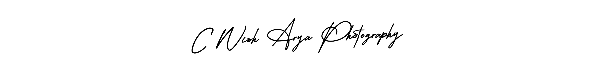 The best way (AmerikaSignatureDemo-Regular) to make a short signature is to pick only two or three words in your name. The name C Wish Arya Photography include a total of six letters. For converting this name. C Wish Arya Photography signature style 3 images and pictures png