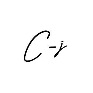 Use a signature maker to create a handwritten signature online. With this signature software, you can design (AmerikaSignatureDemo-Regular) your own signature for name C-j. C-j signature style 3 images and pictures png