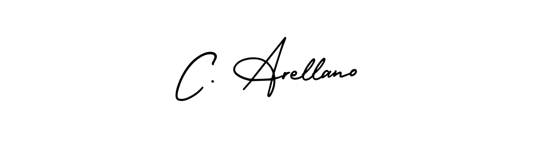 Create a beautiful signature design for name C. Arellano. With this signature (AmerikaSignatureDemo-Regular) fonts, you can make a handwritten signature for free. C. Arellano signature style 3 images and pictures png