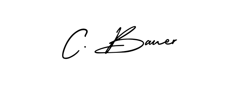 How to make C. Bauer name signature. Use AmerikaSignatureDemo-Regular style for creating short signs online. This is the latest handwritten sign. C. Bauer signature style 3 images and pictures png