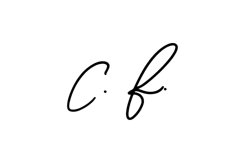The best way (AmerikaSignatureDemo-Regular) to make a short signature is to pick only two or three words in your name. The name C. F. include a total of six letters. For converting this name. C. F. signature style 3 images and pictures png
