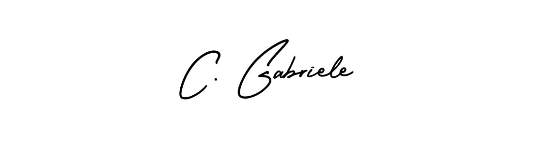 Make a beautiful signature design for name C. Gabriele. With this signature (AmerikaSignatureDemo-Regular) style, you can create a handwritten signature for free. C. Gabriele signature style 3 images and pictures png