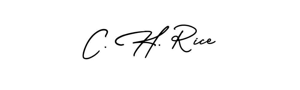 Design your own signature with our free online signature maker. With this signature software, you can create a handwritten (AmerikaSignatureDemo-Regular) signature for name C. H. Rice. C. H. Rice signature style 3 images and pictures png