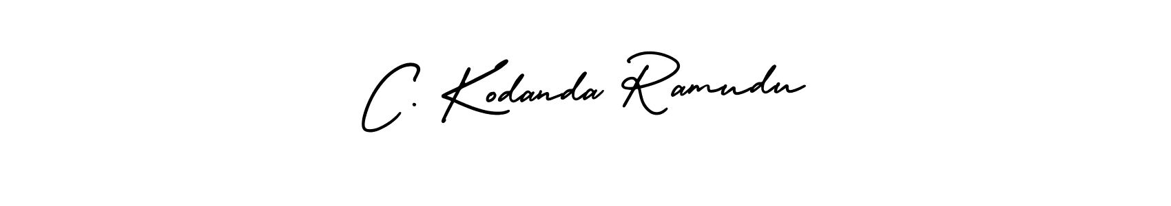 C. Kodanda Ramudu stylish signature style. Best Handwritten Sign (AmerikaSignatureDemo-Regular) for my name. Handwritten Signature Collection Ideas for my name C. Kodanda Ramudu. C. Kodanda Ramudu signature style 3 images and pictures png