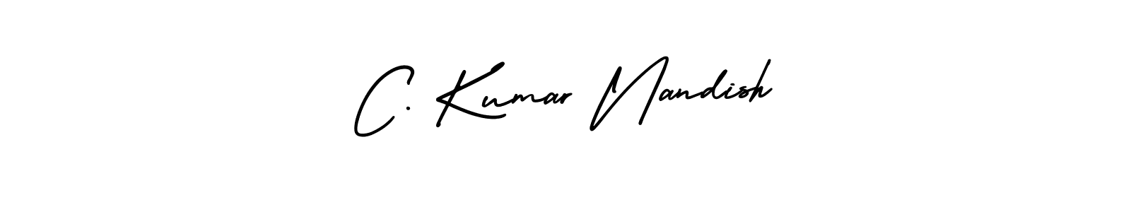 How to make C. Kumar Nandish signature? AmerikaSignatureDemo-Regular is a professional autograph style. Create handwritten signature for C. Kumar Nandish name. C. Kumar Nandish signature style 3 images and pictures png