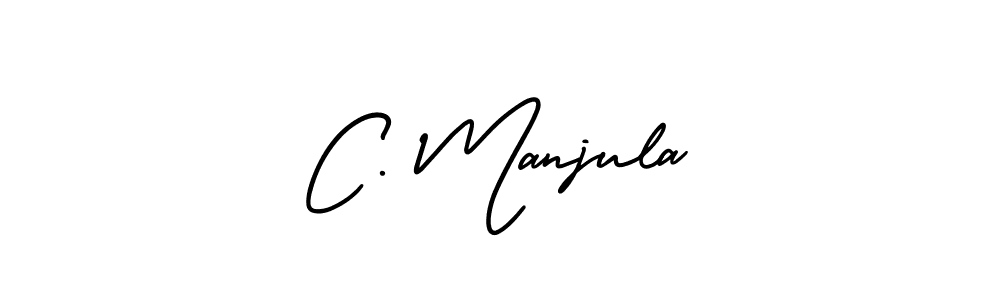 How to Draw C. Manjula signature style? AmerikaSignatureDemo-Regular is a latest design signature styles for name C. Manjula. C. Manjula signature style 3 images and pictures png