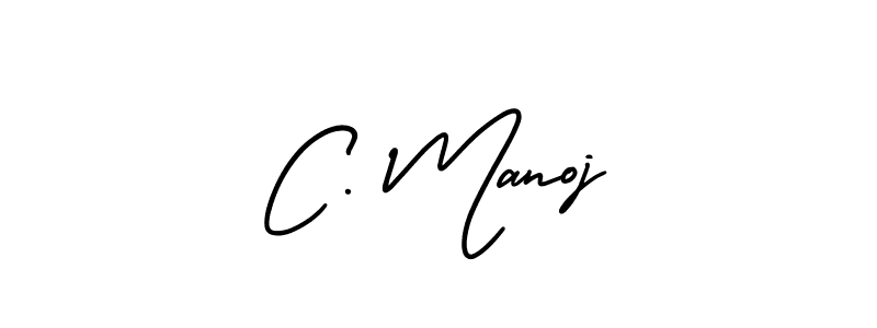 if you are searching for the best signature style for your name C. Manoj. so please give up your signature search. here we have designed multiple signature styles  using AmerikaSignatureDemo-Regular. C. Manoj signature style 3 images and pictures png