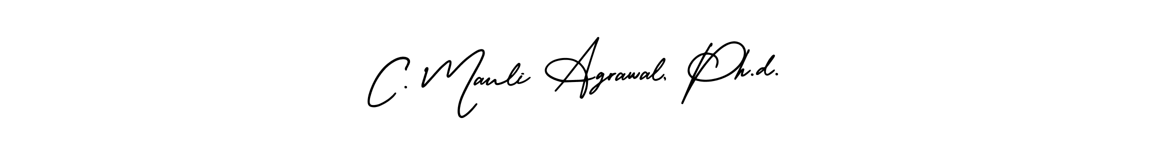 Create a beautiful signature design for name C. Mauli Agrawal, Ph.d.. With this signature (AmerikaSignatureDemo-Regular) fonts, you can make a handwritten signature for free. C. Mauli Agrawal, Ph.d. signature style 3 images and pictures png