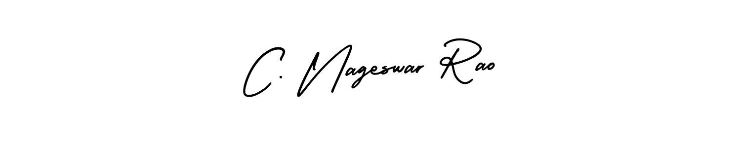 You should practise on your own different ways (AmerikaSignatureDemo-Regular) to write your name (C. Nageswar Rao) in signature. don't let someone else do it for you. C. Nageswar Rao signature style 3 images and pictures png