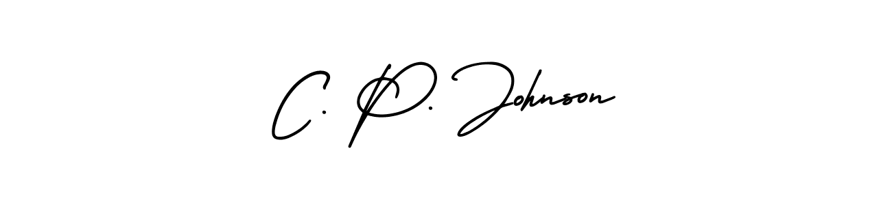 Make a beautiful signature design for name C. P. Johnson. With this signature (AmerikaSignatureDemo-Regular) style, you can create a handwritten signature for free. C. P. Johnson signature style 3 images and pictures png