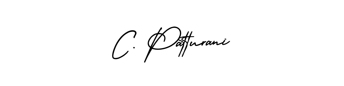 Design your own signature with our free online signature maker. With this signature software, you can create a handwritten (AmerikaSignatureDemo-Regular) signature for name C. Patturani. C. Patturani signature style 3 images and pictures png