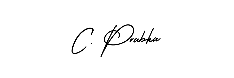 Make a beautiful signature design for name C. Prabha. With this signature (AmerikaSignatureDemo-Regular) style, you can create a handwritten signature for free. C. Prabha signature style 3 images and pictures png