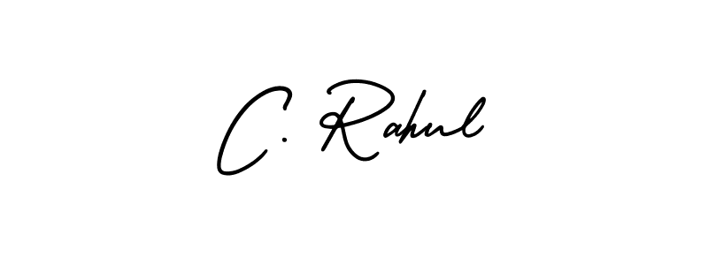 How to make C. Rahul signature? AmerikaSignatureDemo-Regular is a professional autograph style. Create handwritten signature for C. Rahul name. C. Rahul signature style 3 images and pictures png