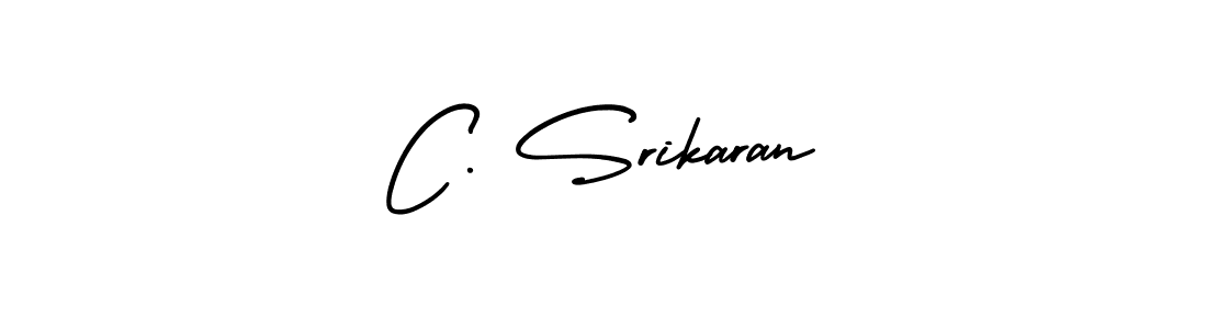 Use a signature maker to create a handwritten signature online. With this signature software, you can design (AmerikaSignatureDemo-Regular) your own signature for name C. Srikaran. C. Srikaran signature style 3 images and pictures png