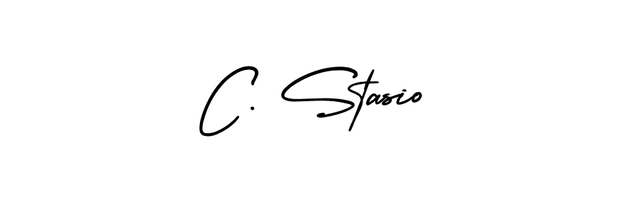 How to make C. Stasio name signature. Use AmerikaSignatureDemo-Regular style for creating short signs online. This is the latest handwritten sign. C. Stasio signature style 3 images and pictures png