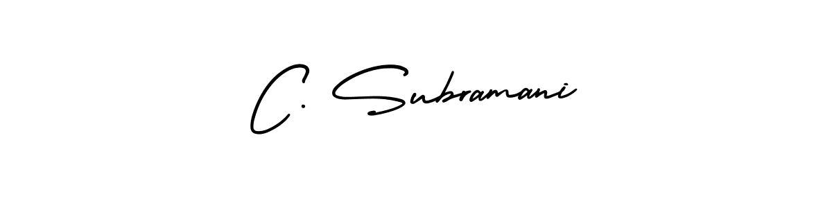 Make a beautiful signature design for name C. Subramani. With this signature (AmerikaSignatureDemo-Regular) style, you can create a handwritten signature for free. C. Subramani signature style 3 images and pictures png