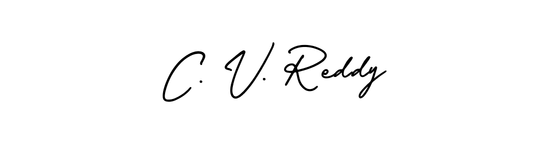 C. V. Reddy stylish signature style. Best Handwritten Sign (AmerikaSignatureDemo-Regular) for my name. Handwritten Signature Collection Ideas for my name C. V. Reddy. C. V. Reddy signature style 3 images and pictures png