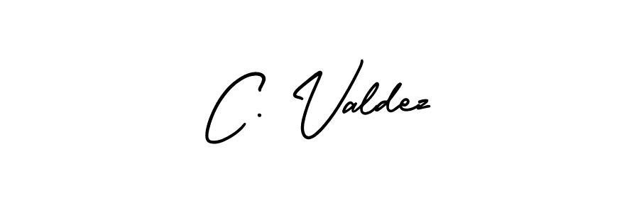 if you are searching for the best signature style for your name C. Valdez. so please give up your signature search. here we have designed multiple signature styles  using AmerikaSignatureDemo-Regular. C. Valdez signature style 3 images and pictures png
