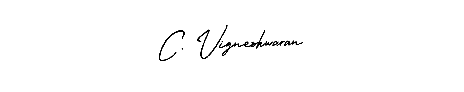 AmerikaSignatureDemo-Regular is a professional signature style that is perfect for those who want to add a touch of class to their signature. It is also a great choice for those who want to make their signature more unique. Get C. Vigneshwaran name to fancy signature for free. C. Vigneshwaran signature style 3 images and pictures png