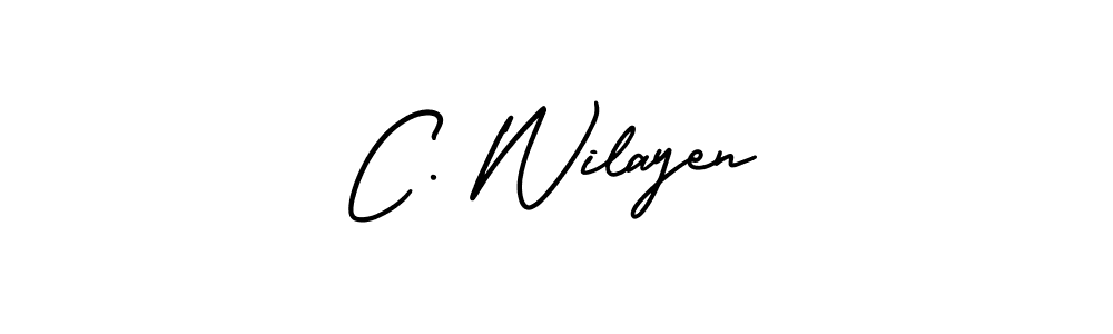 if you are searching for the best signature style for your name C. Wilayen. so please give up your signature search. here we have designed multiple signature styles  using AmerikaSignatureDemo-Regular. C. Wilayen signature style 3 images and pictures png