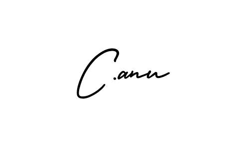 How to make C.anu name signature. Use AmerikaSignatureDemo-Regular style for creating short signs online. This is the latest handwritten sign. C.anu signature style 3 images and pictures png