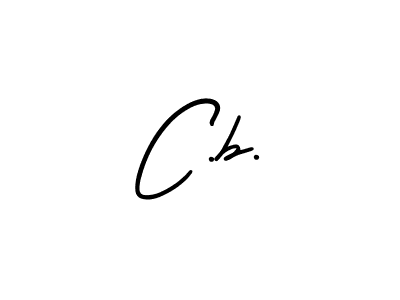 Make a beautiful signature design for name C.b.. With this signature (AmerikaSignatureDemo-Regular) style, you can create a handwritten signature for free. C.b. signature style 3 images and pictures png