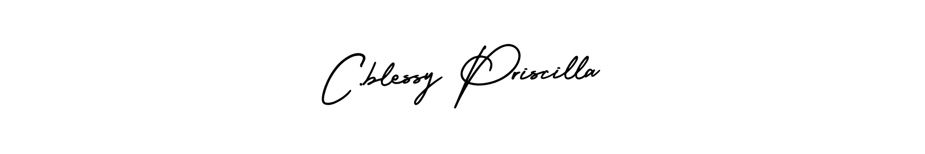 Create a beautiful signature design for name C.blessy Priscilla. With this signature (AmerikaSignatureDemo-Regular) fonts, you can make a handwritten signature for free. C.blessy Priscilla signature style 3 images and pictures png