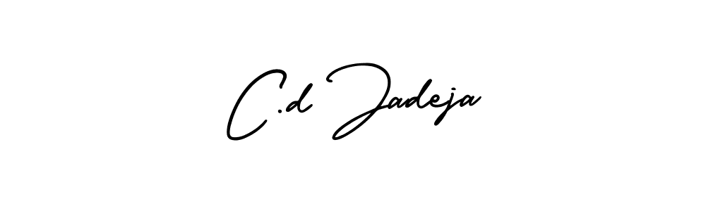 It looks lik you need a new signature style for name C.d Jadeja. Design unique handwritten (AmerikaSignatureDemo-Regular) signature with our free signature maker in just a few clicks. C.d Jadeja signature style 3 images and pictures png