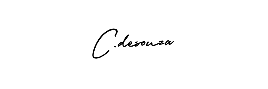 Create a beautiful signature design for name C.desouza. With this signature (AmerikaSignatureDemo-Regular) fonts, you can make a handwritten signature for free. C.desouza signature style 3 images and pictures png