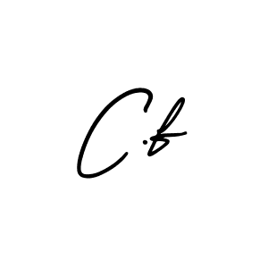 Create a beautiful signature design for name C.f. With this signature (AmerikaSignatureDemo-Regular) fonts, you can make a handwritten signature for free. C.f signature style 3 images and pictures png