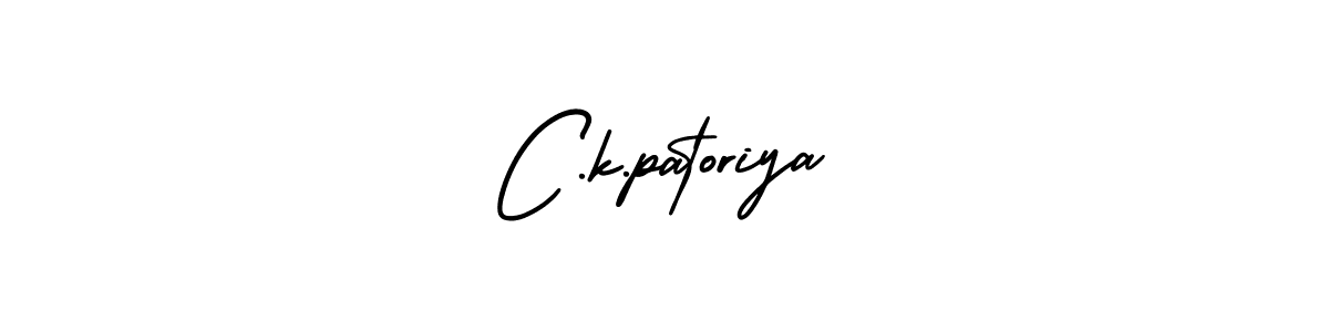 Create a beautiful signature design for name C.k.patoriya. With this signature (AmerikaSignatureDemo-Regular) fonts, you can make a handwritten signature for free. C.k.patoriya signature style 3 images and pictures png