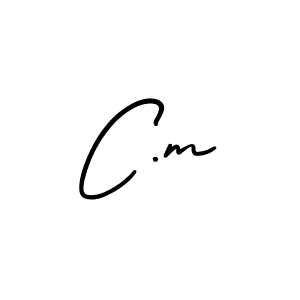 Create a beautiful signature design for name C.m. With this signature (AmerikaSignatureDemo-Regular) fonts, you can make a handwritten signature for free. C.m signature style 3 images and pictures png