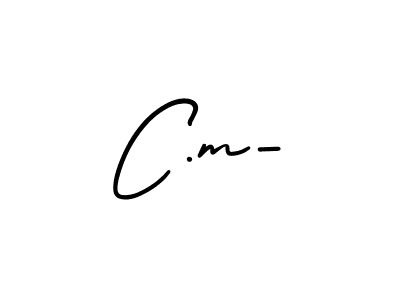 You should practise on your own different ways (AmerikaSignatureDemo-Regular) to write your name (C.m-) in signature. don't let someone else do it for you. C.m- signature style 3 images and pictures png