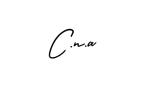 The best way (AmerikaSignatureDemo-Regular) to make a short signature is to pick only two or three words in your name. The name C.n.a include a total of six letters. For converting this name. C.n.a signature style 3 images and pictures png