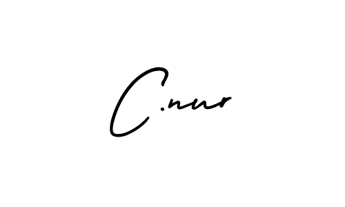 Make a beautiful signature design for name C.nur. With this signature (AmerikaSignatureDemo-Regular) style, you can create a handwritten signature for free. C.nur signature style 3 images and pictures png