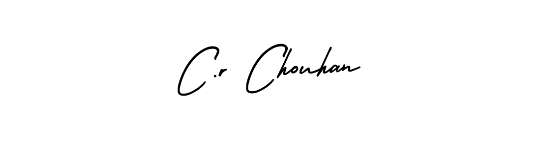 Use a signature maker to create a handwritten signature online. With this signature software, you can design (AmerikaSignatureDemo-Regular) your own signature for name C.r Chouhan. C.r Chouhan signature style 3 images and pictures png