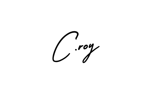 How to make C.roy name signature. Use AmerikaSignatureDemo-Regular style for creating short signs online. This is the latest handwritten sign. C.roy signature style 3 images and pictures png