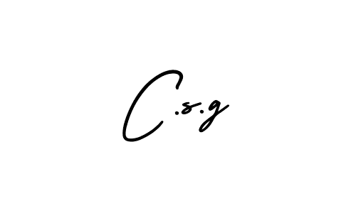 How to make C.s.g name signature. Use AmerikaSignatureDemo-Regular style for creating short signs online. This is the latest handwritten sign. C.s.g signature style 3 images and pictures png