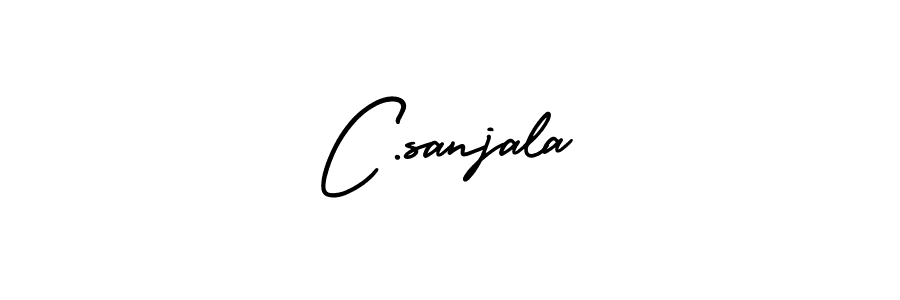 Make a beautiful signature design for name C.sanjala. With this signature (AmerikaSignatureDemo-Regular) style, you can create a handwritten signature for free. C.sanjala signature style 3 images and pictures png