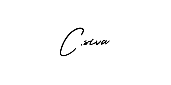 Use a signature maker to create a handwritten signature online. With this signature software, you can design (AmerikaSignatureDemo-Regular) your own signature for name C.siva. C.siva signature style 3 images and pictures png