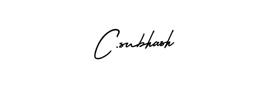 Make a beautiful signature design for name C.subhash. With this signature (AmerikaSignatureDemo-Regular) style, you can create a handwritten signature for free. C.subhash signature style 3 images and pictures png