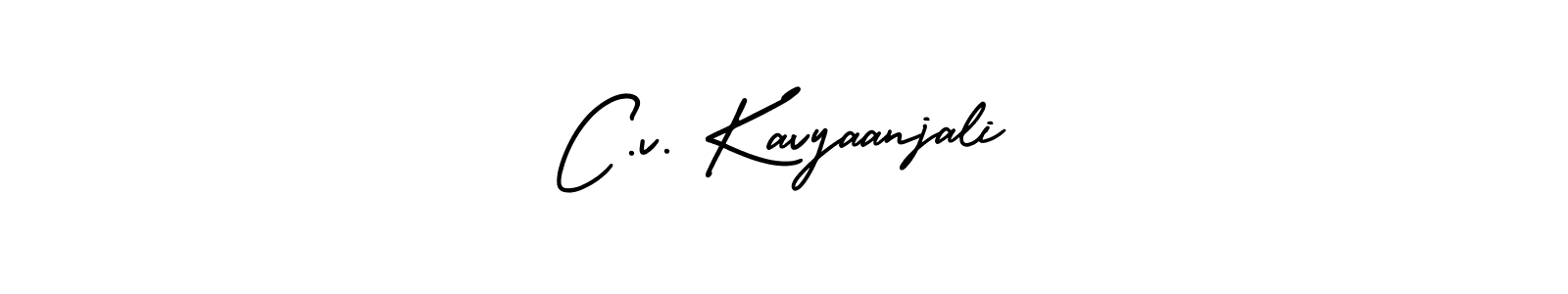 It looks lik you need a new signature style for name C.v. Kavyaanjali. Design unique handwritten (AmerikaSignatureDemo-Regular) signature with our free signature maker in just a few clicks. C.v. Kavyaanjali signature style 3 images and pictures png