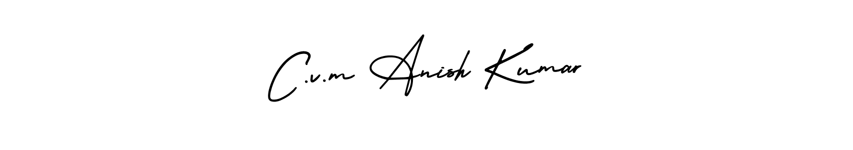 Also You can easily find your signature by using the search form. We will create C.v.m Anish Kumar name handwritten signature images for you free of cost using AmerikaSignatureDemo-Regular sign style. C.v.m Anish Kumar signature style 3 images and pictures png