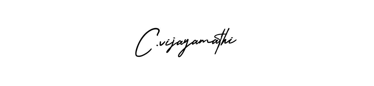 The best way (AmerikaSignatureDemo-Regular) to make a short signature is to pick only two or three words in your name. The name C.vijayamathi include a total of six letters. For converting this name. C.vijayamathi signature style 3 images and pictures png